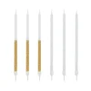 12 bougies bicolores dorées hautes 13 cm-Cerf Dellier New
