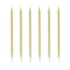 12 bougies dorées hautes 13 cm-Cerf Dellier New