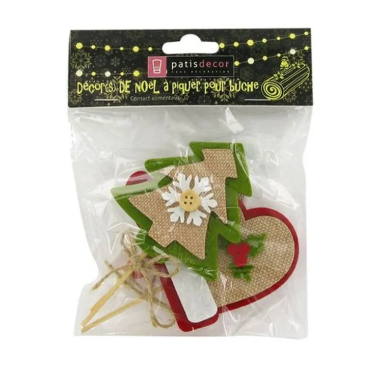 3 décors de Noël assortis en feutrine thème 3-Cerf Dellier Hot