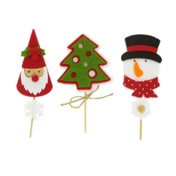 3 décors de Noël assortis en feutrine thème 1-Cerf Dellier Outlet