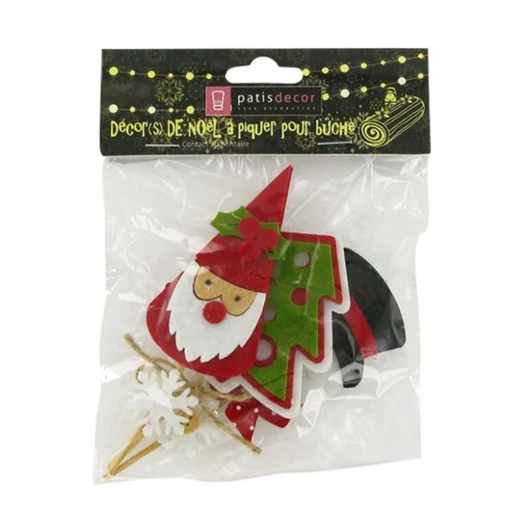 3 décors de Noël assortis en feutrine thème 1-Cerf Dellier Outlet