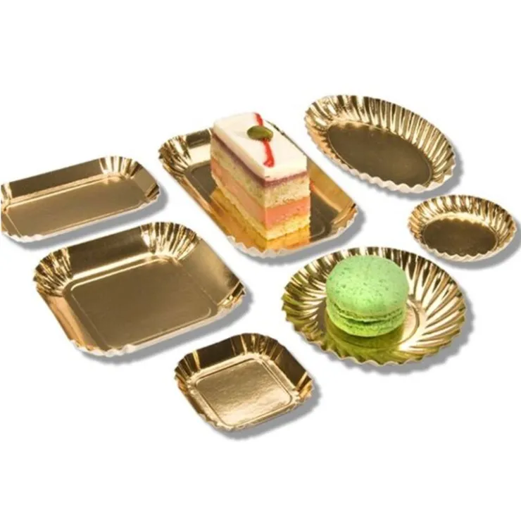100 mini assiettes rectangle or 40 x 80 mm-Cerf Dellier Discount