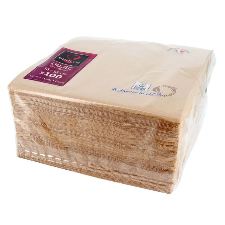 100 Serviettes de table biodégradables-Cerf Dellier Online
