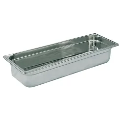 Bac gastronorme perforé inox - sans anse - GN 2/4 profondeur 10 cm-Cerf Dellier Sale