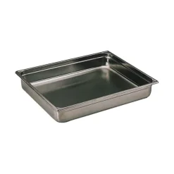 Bac gastronorme plein inox - sans anse - GN 2/1 profondeur 10 cm-Cerf Dellier Outlet