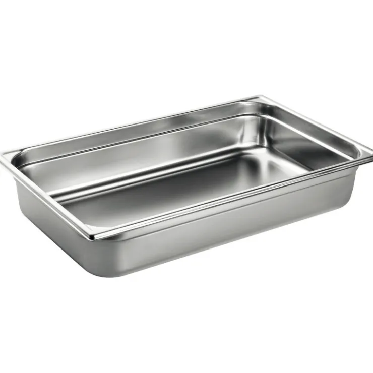 Bac gastronorme plein inox - sans anse - GN 1/1 profondeur 15 cm-Cerf Dellier Discount