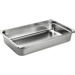 Bac gastronorme plein inox - sans anse - GN 1/1 profondeur 2 cm-Cerf Dellier Discount