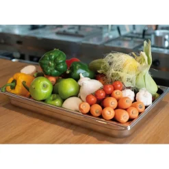 Bac gastronorme plein inox - sans anse - GN 1/1 profondeur 10 cm-Cerf Dellier Discount