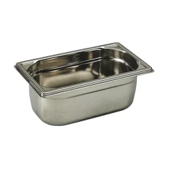 Bac gastronorme plein inox - sans anse - GN 1/4 profondeur 6,5 cm-Cerf Dellier Clearance