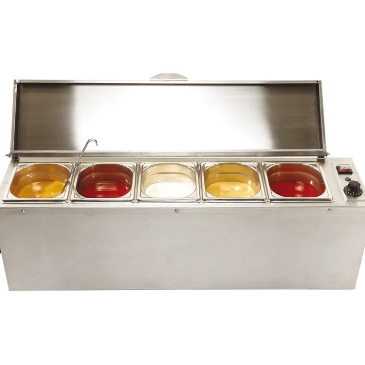 Bain-marie à sauces pour 5 bacs GN 1/6-Cerf Dellier Hot