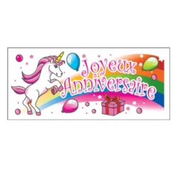 Banderole Anniversaire Licorne (x24)-Cerf Dellier