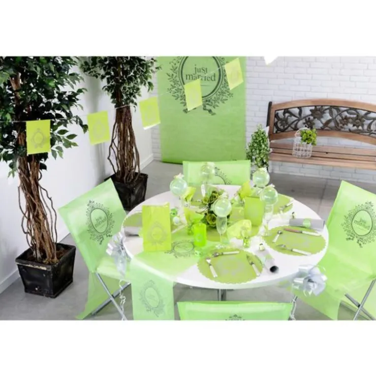 Banderole verte Just Married-Cerf Dellier