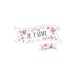 Banderoles azyme Je t'aime assorties (x24)-Cerf Dellier Online