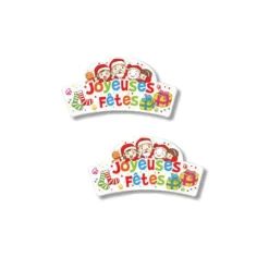 Banderoles azyme Joyeuses Fêtes (x24)-Cerf Dellier Best