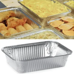 Barquettes jetables en aluminium bords roulés (x100)-Cerf Dellier