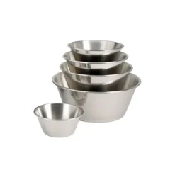 Bassine conique inox, bord roulé ouvert - Ø 32 cm-Cerf Dellier Hot
