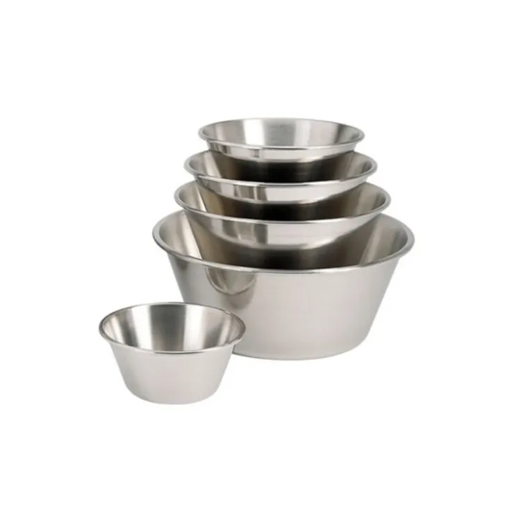 Bassine conique inox, bord roulé ouvert - Ø 28 cm-Cerf Dellier Discount