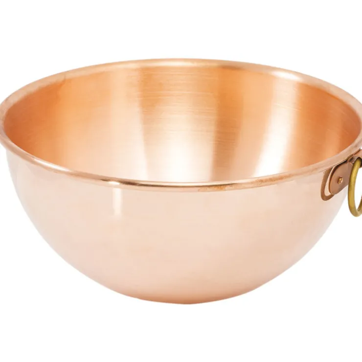 Bassine en cuivre demi-ronde renforcée à blancs 24 cm-Cerf Dellier Hot
