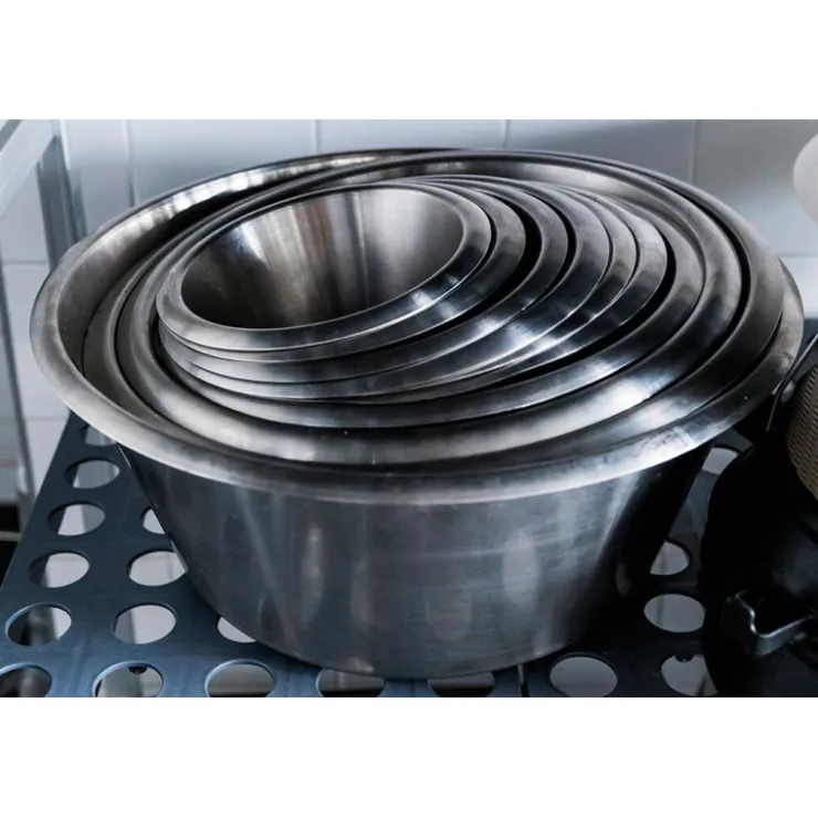 Bassine inox fond plat 28 cm-Cerf Dellier Discount