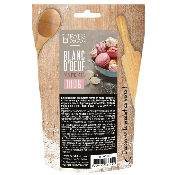 Blanc d'œuf déshydraté en poudre 100 g-Cerf Dellier Best
