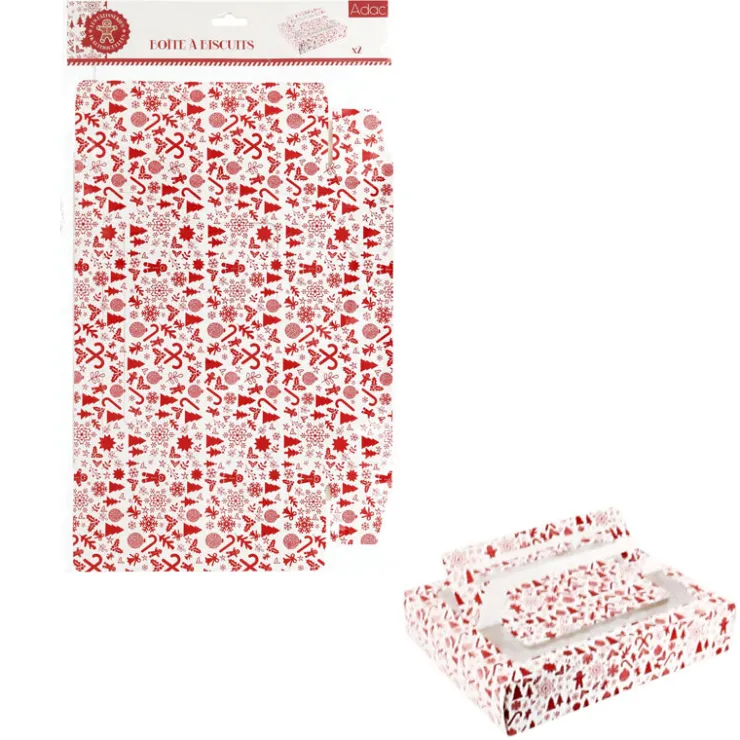 Boîte à biscuits à fenêtre avec poignées (x 2)-Cerf Dellier Discount