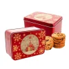 Boîte à biscuits de Noël en métal 20,1 x 13,1 x 9 cm-Cerf Dellier Discount