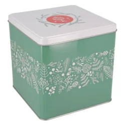 Boîte à biscuits de Noël Houx en métal 14,5 cm-Cerf Dellier New