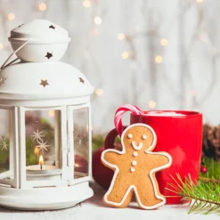 Boîte à biscuits de Noël Houx en métal 14,5 cm-Cerf Dellier New
