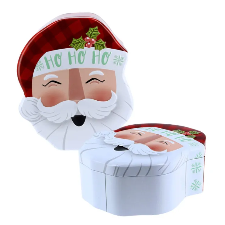 Boîte à biscuits de Noël Père Noël-Cerf Dellier Sale