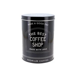 Boîte à café en métal noire-Cerf Dellier Hot