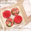 Boîte 4 cupcakes blanche 16 x 16 cm-Cerf Dellier