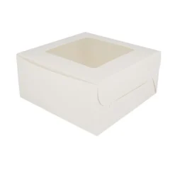 Boîte 4 cupcakes blanche 16 x 16 cm-Cerf Dellier