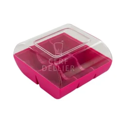 Boîte 6 macarons fuchsia-Cerf Dellier Best