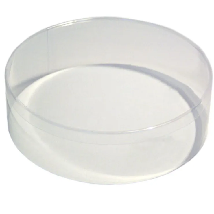 Boîte confiseur ronde transparente - hauteur 6 cm-Cerf Dellier