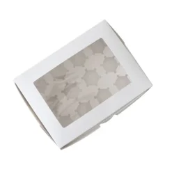 Boîte cupcakes blanche rectangulaire 32,5 x 25 x 9 cm-Cerf Dellier Outlet