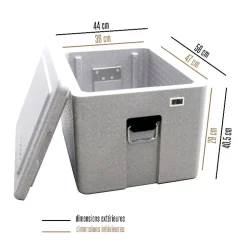 Boîte isotherme 49L avec indicateur de température-Cerf Dellier Sale