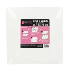 Boîte pâtissière 25,4 cm, hauteur 20 cm-Cerf Dellier Outlet