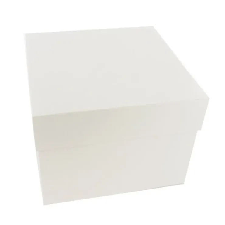 Boîte pâtissière blanche 18 x 18 x H 20 cm-Cerf Dellier Hot