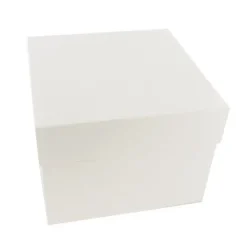 Boîte pâtissière blanche 46 x 46 x H 22 cm-Cerf Dellier