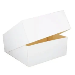 Boîte pâtissière blanche carrée 26 x 26 x 10 cm-Cerf Dellier Outlet