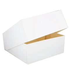 Boîte pâtissière blanche carrée 35 x 35 x 8 cm-Cerf Dellier New