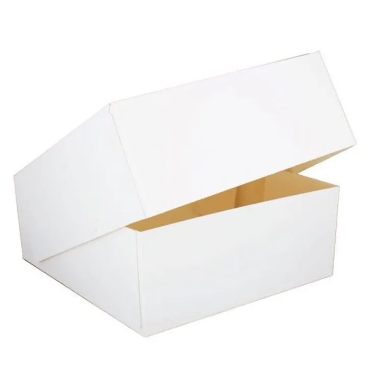 Boîte pâtissière blanche carrée 35 x 35 x 8 cm-Cerf Dellier New