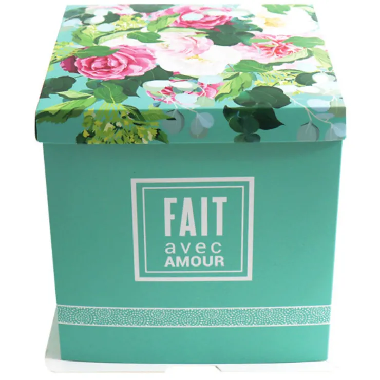 Boîte pâtissière bouquet de fleurs 21 x 21 x 22 cm-Cerf Dellier Sale