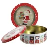 Boîte ronde à biscuits de Noël bonhomme de neige en métal - Ø 22,7 cm-Cerf Dellier