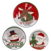 Boîtes à biscuits de Noël rondes x 3 motifs assortis-Cerf Dellier Online