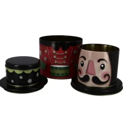 Boîtes à biscuits de Noël Set de 3 à empiler casse-noisette-Cerf Dellier Hot