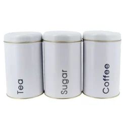 Boîtes métalliques blanches - Lot de  3-Cerf Dellier Online