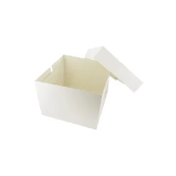 Boîtes pâtissières blanches 20x20 cm Hauteur 20 cm (x 10)-Cerf Dellier