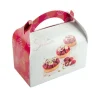 Boîtes pâtissières carrées à poignée Pauline 18 x 18 cm Hauteur 5,5 cm (x 50)-Cerf Dellier Discount