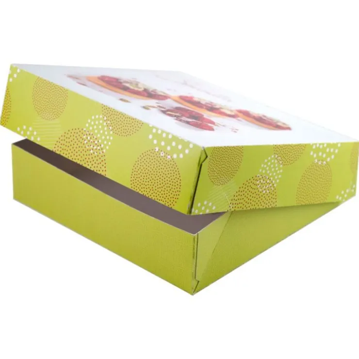 Boîtes pâtissières Pauline 18 x 18 cm Hauteur 5 cm (x 50)-Cerf Dellier Outlet